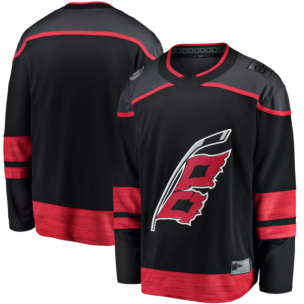 Kooe C.Hurricanes Black Home Breakaway Stitched Jerseys