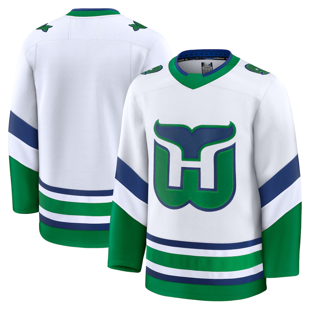 Kooe C.Hurricanes White Throwback Premium Stitched Jerseys