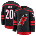 Kooe C.Hurricanes #20 Sebastian Aho Black Home Premium Stitched Jerseys