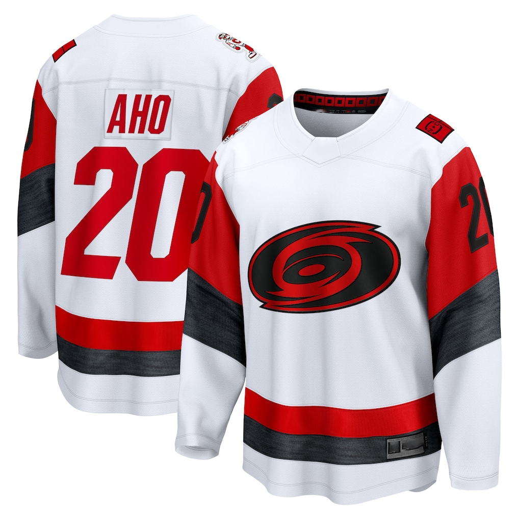 Kooe C.Hurricanes #20 Sebastian Aho White Away Breakaway Stitched Jerseys