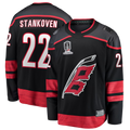 Kooe C.Hurricanes #22 Logan Stankoven Black 2026 Stanley Cup Champions Home Breakaway Stitched Jerseys