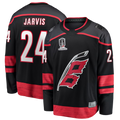 Kooe C.Hurricanes #24 Seth Jarvis Black 2026 Stanley Cup Champions Home Breakaway Stitched Jerseys