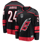 Kooe C.Hurricanes #24 Seth Jarvis Black 2026 Stanley Cup Final Home Breakaway Stitched Jerseys