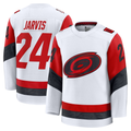 Kooe C.Hurricanes #24 Seth Jarvis White Away Premium Stitched Jerseys