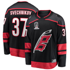 Kooe C.Hurricanes #37 Andrei Svechnikov Black 2026 Stanley Cup Champions Home Breakaway Stitched Jerseys
