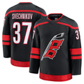 Kooe C.Hurricanes #37 Andrei Svechnikov Black Home Premium Stitched Jerseys