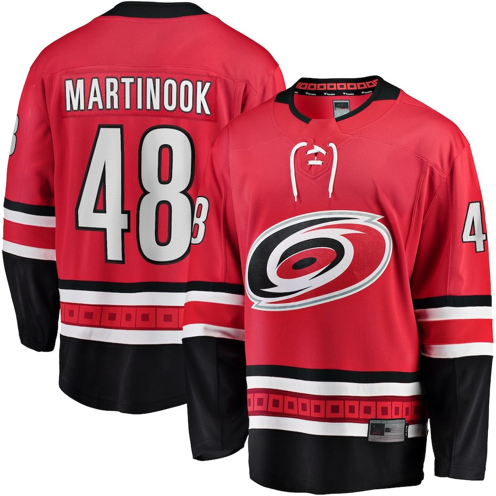Kooe C.Hurricanes #48 Jordan Martinook Red Alternate Breakaway Player Stitched Jerseys