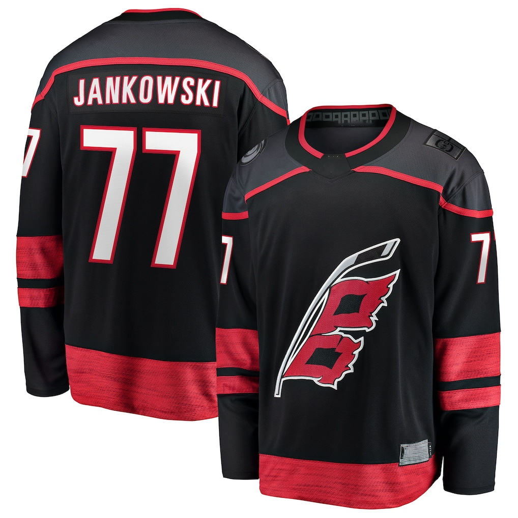 Kooe C.Hurricanes #77 Mark Jankowski Black Home Breakaway Stitched Jerseys