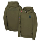 Kooe C.Panthers Olive Salute to Service Hoodies Game Blank Player Stitched Jerseys