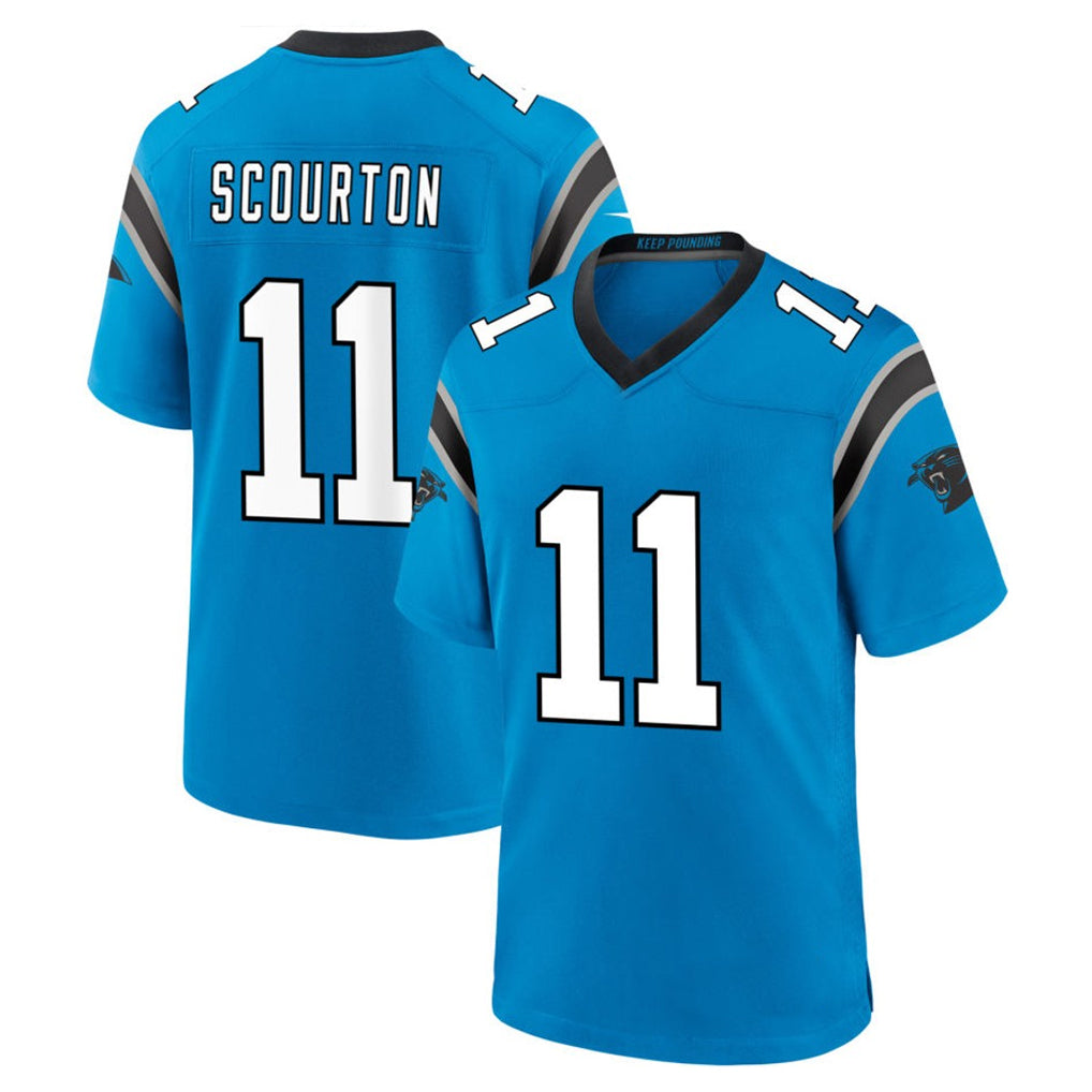Kooe C.Panthers #11 Nic Scourton Player Blue Home Game Stitched Jerseys