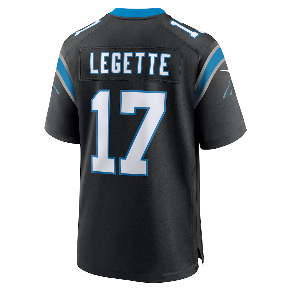Kooe C.Panthers #17 Xavier Legette Black Team Game Player Stitched Jerseys