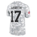 Kooe C.Panthers #17 Xavier Legette Player Arctic Camo Salute to Service Limited Game Stitched Jerseys