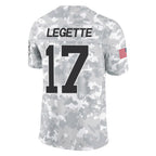 Kooe C.Panthers #17 Xavier Legette Player Arctic Camo Salute to Service Limited Game Stitched Jerseys