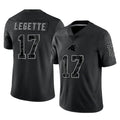 Kooe C.Panthers #17 Xavier Legette Player Black Limited Reflective Game Stitched Jerseys