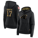 Kooe C.Panthers #17 Xavier Legette Player Black Salute to Service HoodiesStitched  Jerseys