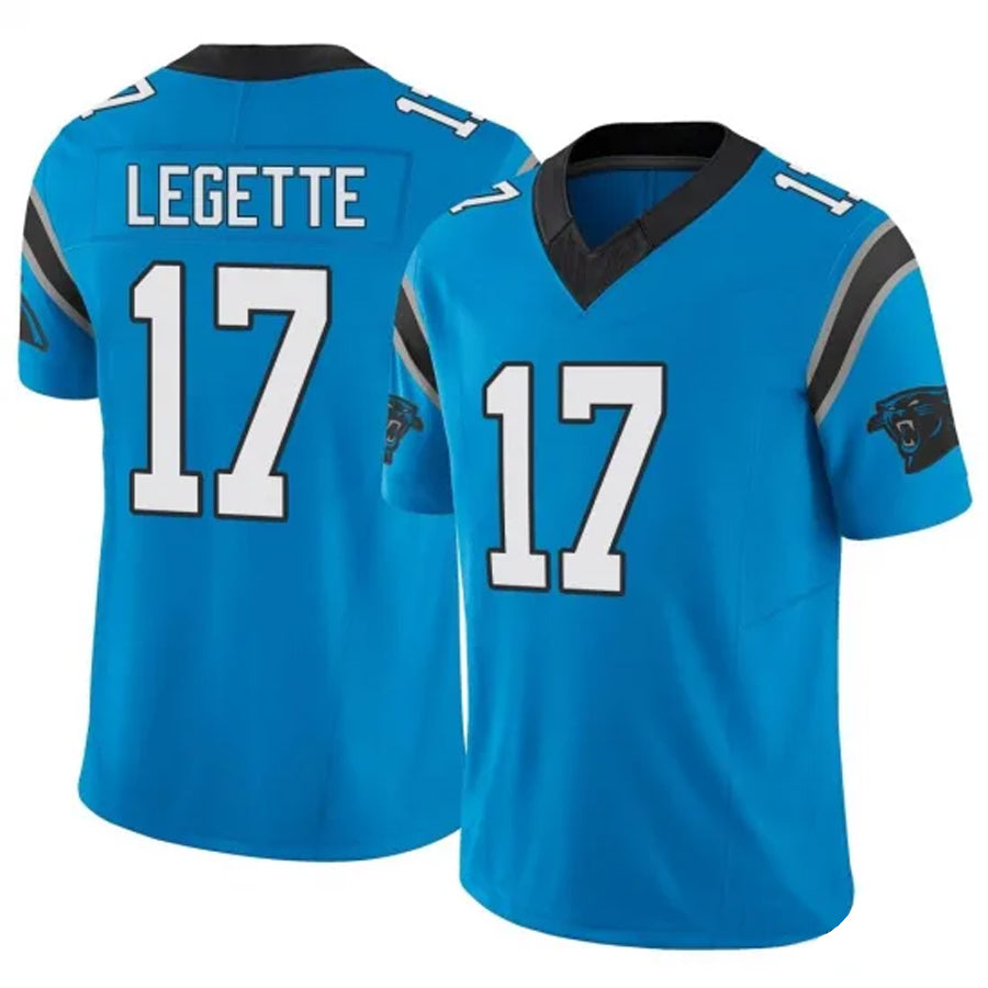 Kooe C.Panthers #17 Xavier Legette Player Blue Vapor F.U.S.E. Limited Stitched Jerseys