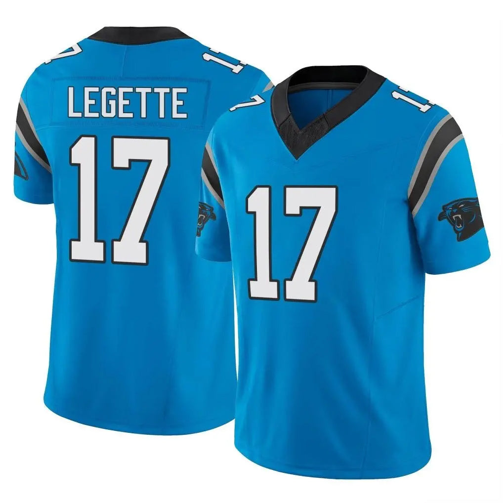 Kooe C.Panthers #17 Xavier Legette Player Blue Vapor F.U.S.E. Limited Home Game Stitched Jerseys