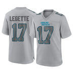 Kooe C.Panthers #17 Xavier Legette Player Gray Atmosphere Fashion Game Stitched Jerseys