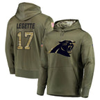 Kooe C.Panthers #17 Xavier Legette Player Olive Salute to Service Limited Hoodies Stitched Jerseys