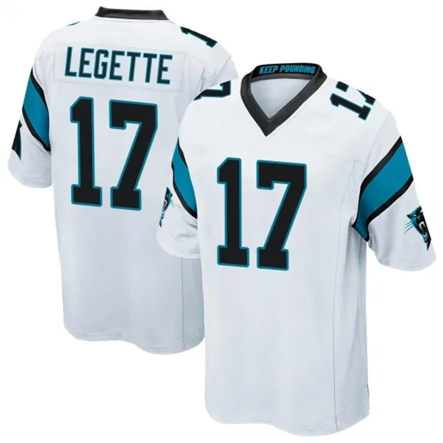 Kooe C.Panthers #17 Xavier Legette Player White Home Game Stitched Jerseys