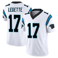 Kooe C.Panthers #17 Xavier Legette Player White Vapor F.U.S.E. Limited Home Game Stitched Jerseys