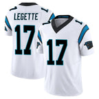 Kooe C.Panthers #17 Xavier Legette Player White Vapor F.U.S.E. Limited Home Game Stitched Jerseys