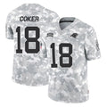 Kooe C.Panthers #18 Jalen Coker Player Arctic Camo Salute to Service Limited Game Stitched Jerseys