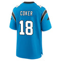Kooe C.Panthers #18 Jalen Coker Player Blue Home Game Stitched Jerseys