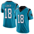 Kooe C.Panthers #18 Jalen Coker Player Blue Vapor Untouchable Limited Game Stitched Jerseys