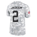 Kooe C.Panthers #2 Michael Jackson Player Arctic Camo Salute to Service Limited Game Stitched Jerseys