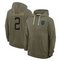 Kooe C.Panthers #2 Michael Jackson Player Olive Salute to Service Hoodies Game Stitched Jerseys
