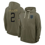 Kooe C.Panthers #2 Michael Jackson Player Olive Salute to Service Hoodies Game Stitched Jerseys