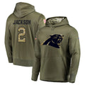 Kooe C.Panthers #2 Michael Jackson Player Olive Salute to Service Hoodies Stitched Jerseys