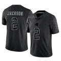 Kooe C.Panthers #2 Mike Jackson Player Black Limited Reflective Game Stitched Jerseys