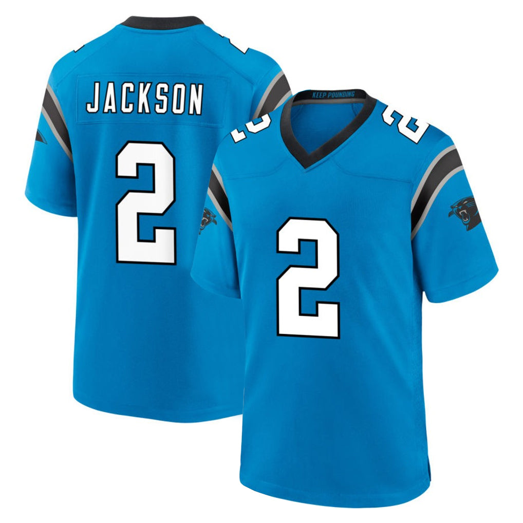 Kooe C.Panthers #2 Mike Jackson Player Blue Home Game Stitched Jerseys