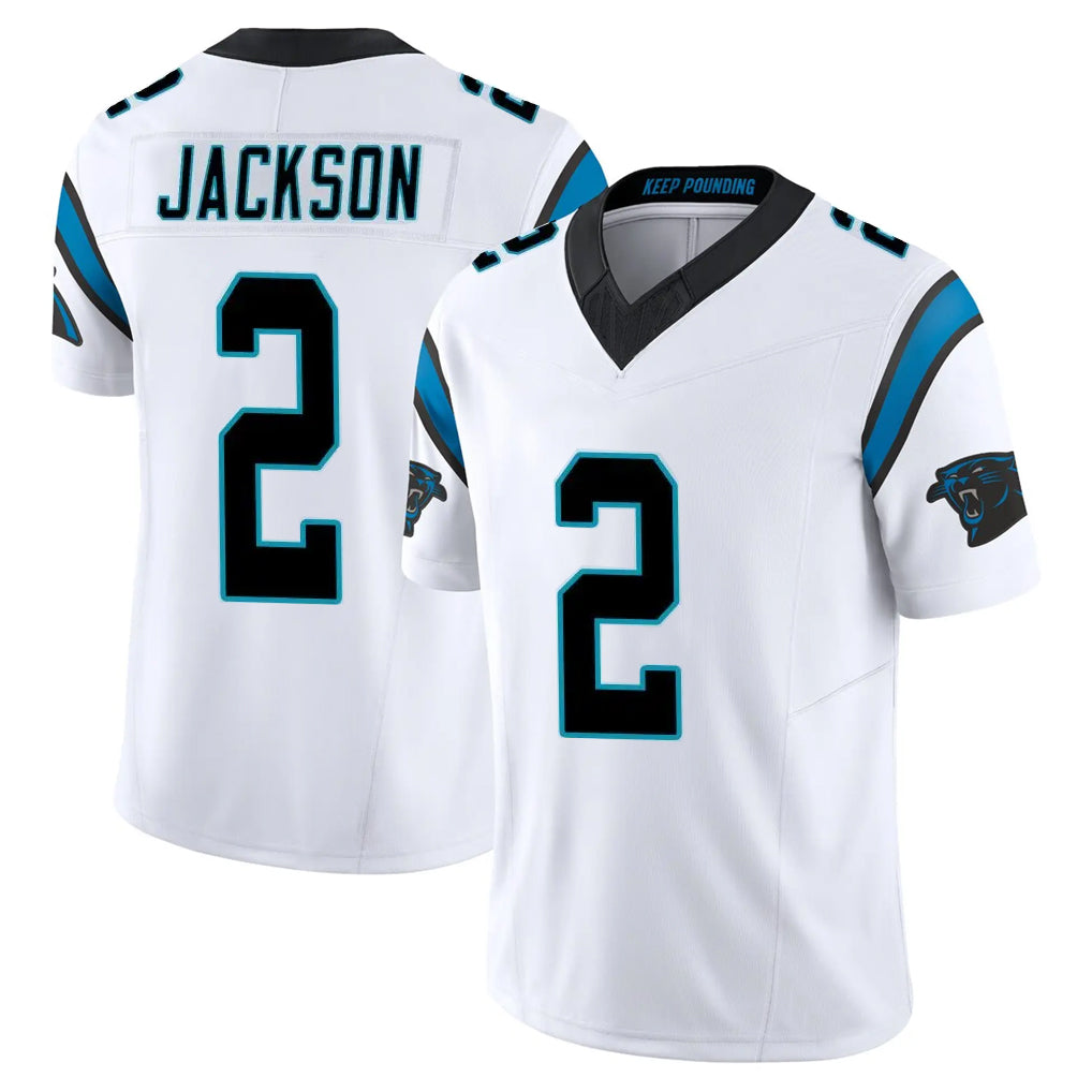 Kooe C.Panthers #2 Mike Jackson Player White Vapor F.U.S.E. Limited Home Game Stitched Jerseys