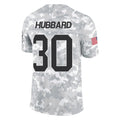 Kooe C.Panthers #30 Chuba Hubbard Player Arctic Camo Salute to Service Limited Game Stitched Jerseys