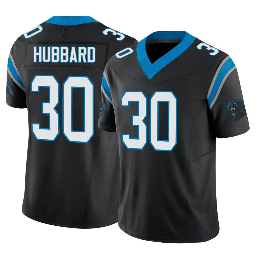 Kooe C.Panthers #30 Chuba Hubbard Player Black Vapor F.U.S.E. Limited Home Game Stitched Jerseys