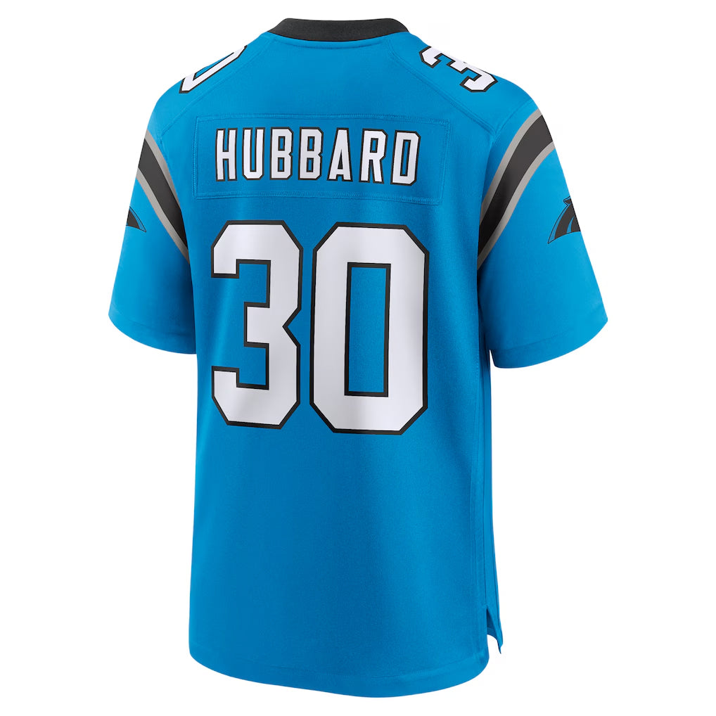 Kooe C.Panthers #30 Chuba Hubbard Player Blue Home Game Stitched Jerseys