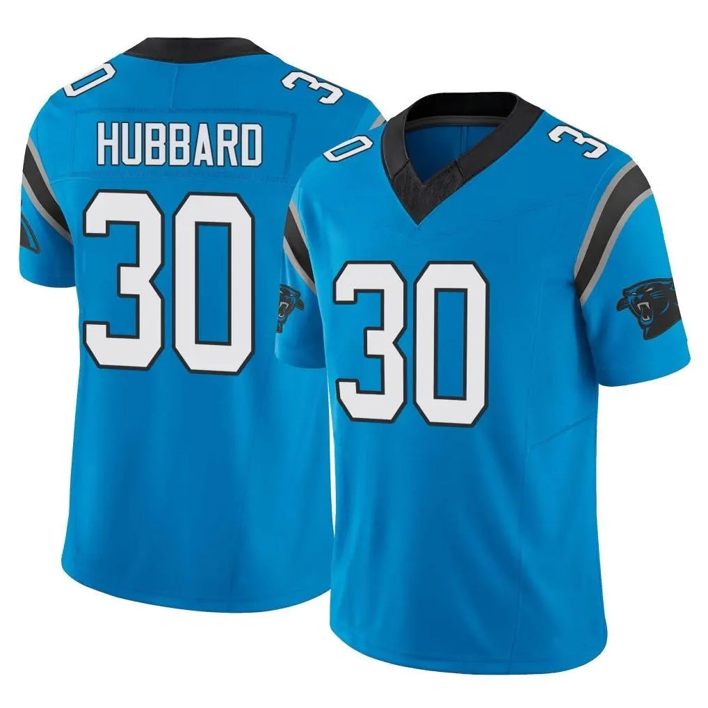 Kooe C.Panthers #30 Chuba Hubbard Player Blue Vapor F.U.S.E. Limited Home Game Stitched Jerseys