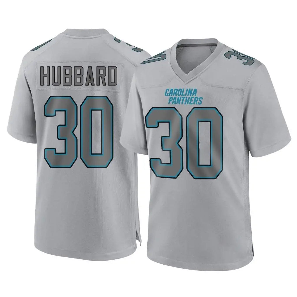 Kooe C.Panthers #30 Chuba Hubbard Player Gray Atmosphere Fashion Game Stitched Jerseys