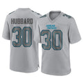 Kooe C.Panthers #30 Chuba Hubbard Player Gray Atmosphere Fashion Game Stitched Jerseys