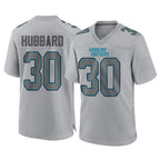 Kooe C.Panthers #30 Chuba Hubbard Player Gray Atmosphere Fashion Game Stitched Jerseys