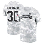 Kooe C.Panthers #30 Chuba Hubbard Player Salute to Service Hoodies & T-Shirts Stitched Jerseys