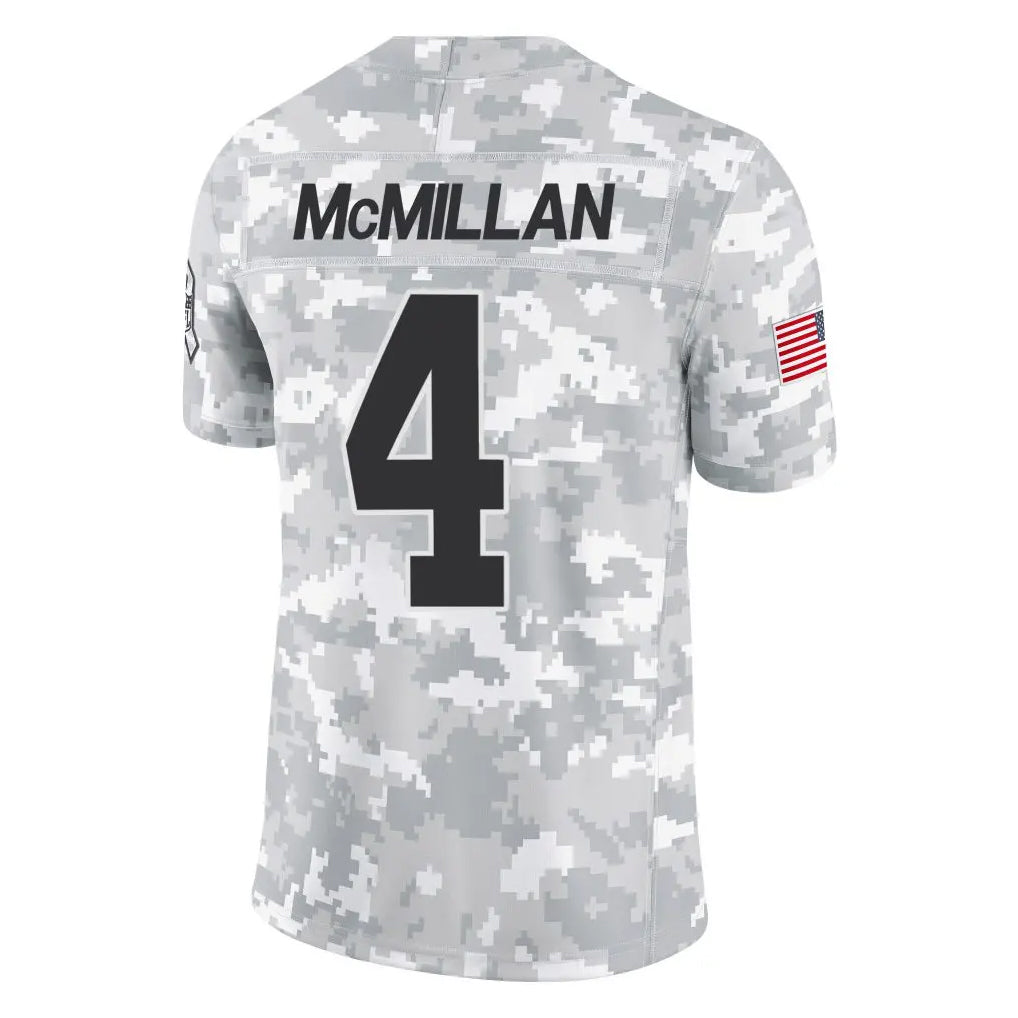 Kooe C.Panthers #4 Tetairoa McMillan Player Arctic Camo Salute to Service Limited Game Stitched Jerseys