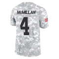 Kooe C.Panthers #4 Tetairoa McMillan Player Arctic Camo Salute to Service Limited Game Stitched Jerseys