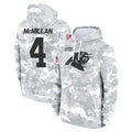 Kooe C.Panthers #4 Tetairoa McMillan Player Arctic Camo Salute to Service Limited Hoodies Stitched Jerseys