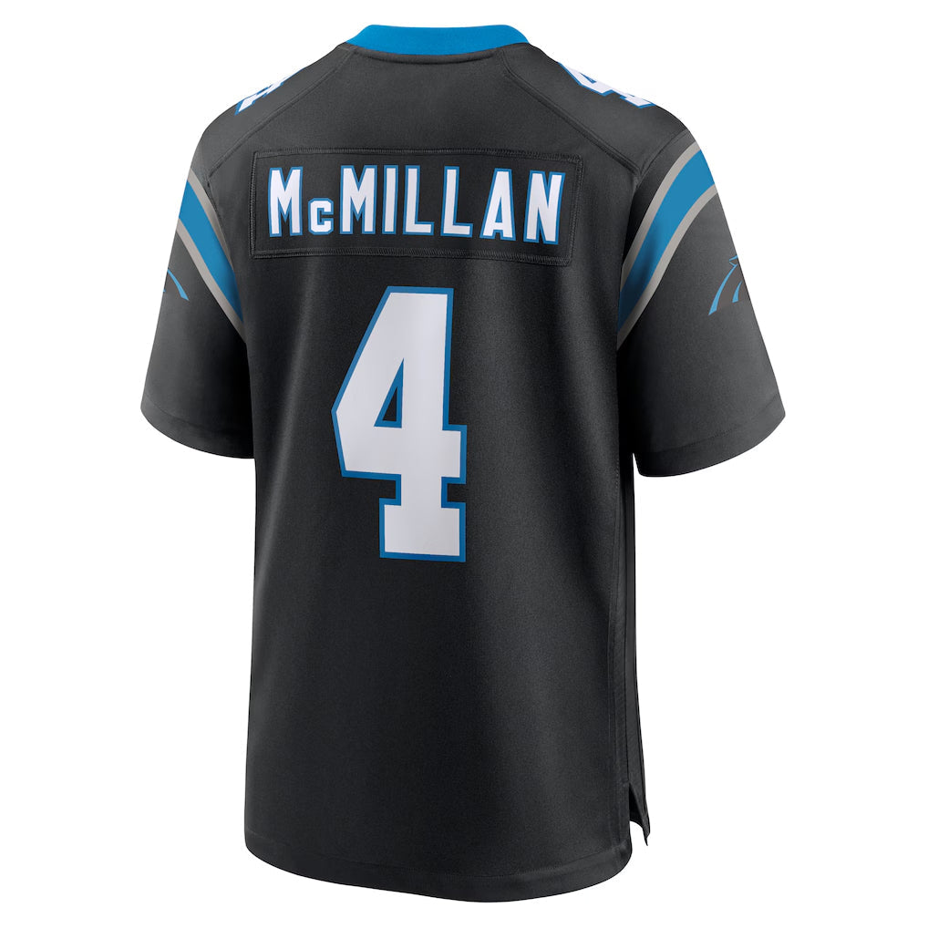 Kooe C.Panthers #4 Tetairoa McMillan Player Black Home Game Stitched Jerseys