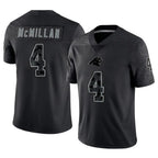 Kooe C.Panthers #4 Tetairoa McMillan Player Black REFLECTIVE Limited Stitched Jerseys