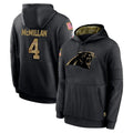 Kooe C.Panthers #4 Tetairoa McMillan Player Black Salute to Service Pullover Hoodies Limited Game Stitched Jerseys